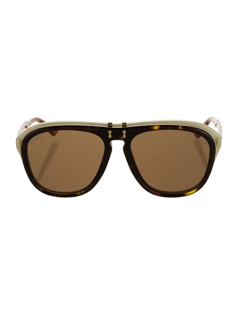 gucci flip up sunglasses|gucci circular sunglasses.